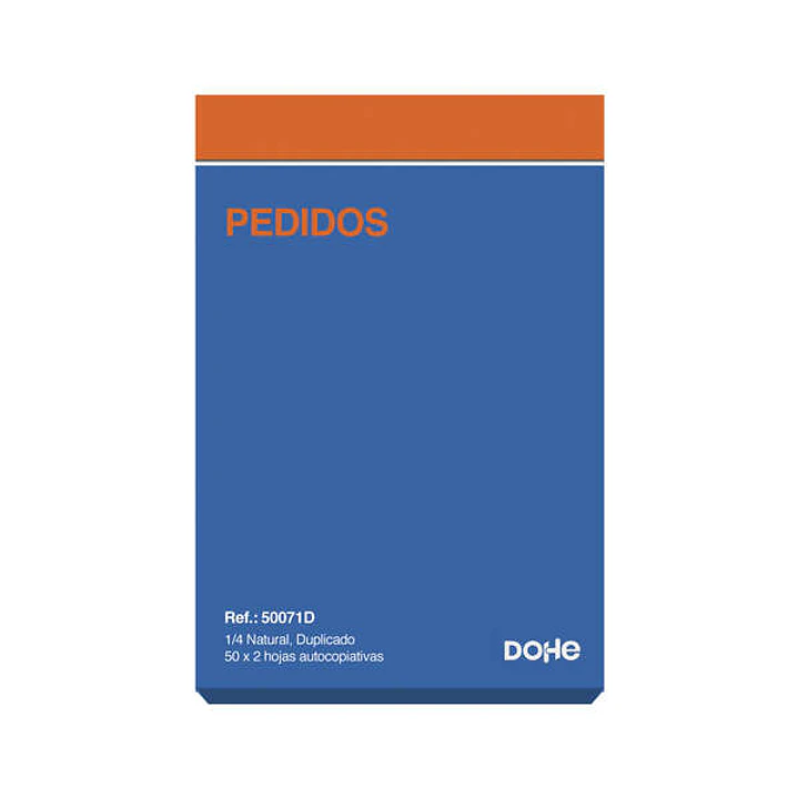 Dohe Talonarios Preimpresos a Dos Tintas en Papel Autocopiativo - 100 Hojas - Cuarto Natural - Duplicado 1