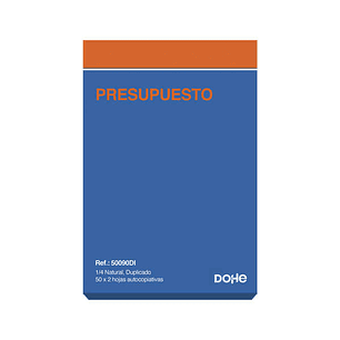 Dohe Talonarios Preimpresos a Dos Tintas en Papel Autocopiativo - 100 Hojas - Cuarto Natural - Duplicado