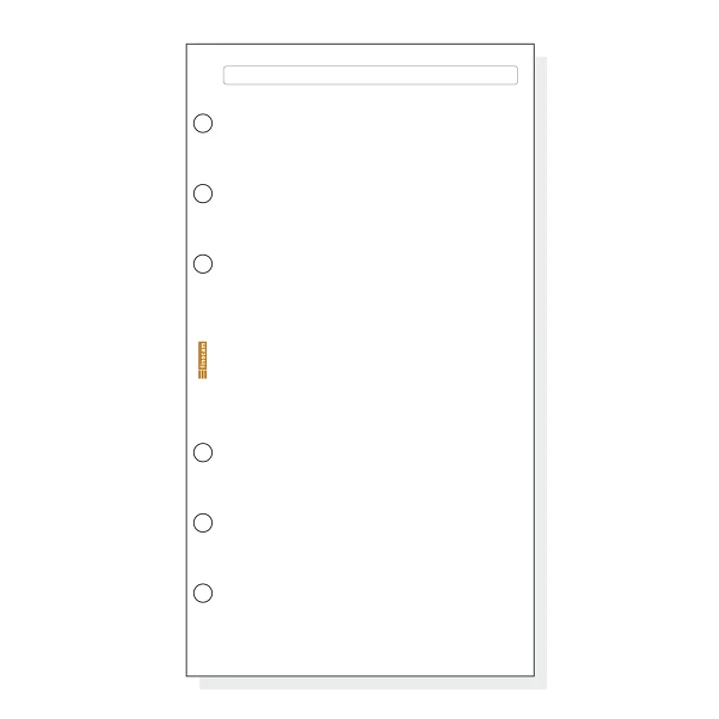 Finocam C942 Notas de Recambio para Agendas Classic - Liso - Formato 609 - 94x171x5mm - Color Blanco 1
