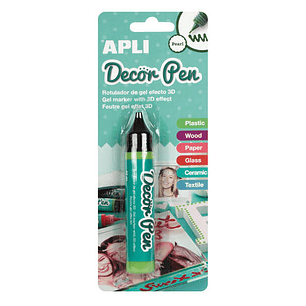 Apli Rotulador de Gel 3D con Acabado Perlado - 25ml - Ideal para Decorar Plastico, Madera, Papel, Cristal, Ceramica o Textil - Personalizacion Facil y