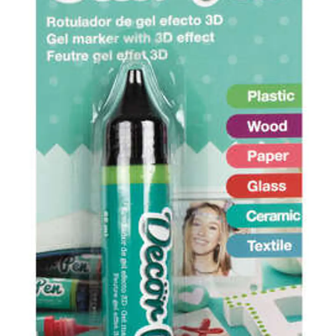 Apli Rotulador de Gel 3D con Acabado Perlado - 25ml - Ideal para Decorar Plastico, Madera, Papel, Cristal, Ceramica o Textil - Personalizacion Facil y 1