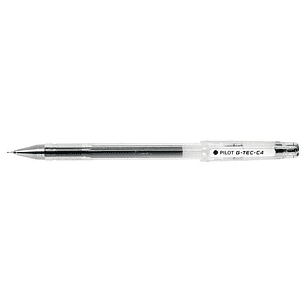 Pilot Boligrafo de Gel G-Tec C4 - Extra Fino - Recargable - Punta de Bola 0.4mm - Trazo 0.2mm - Color Negro