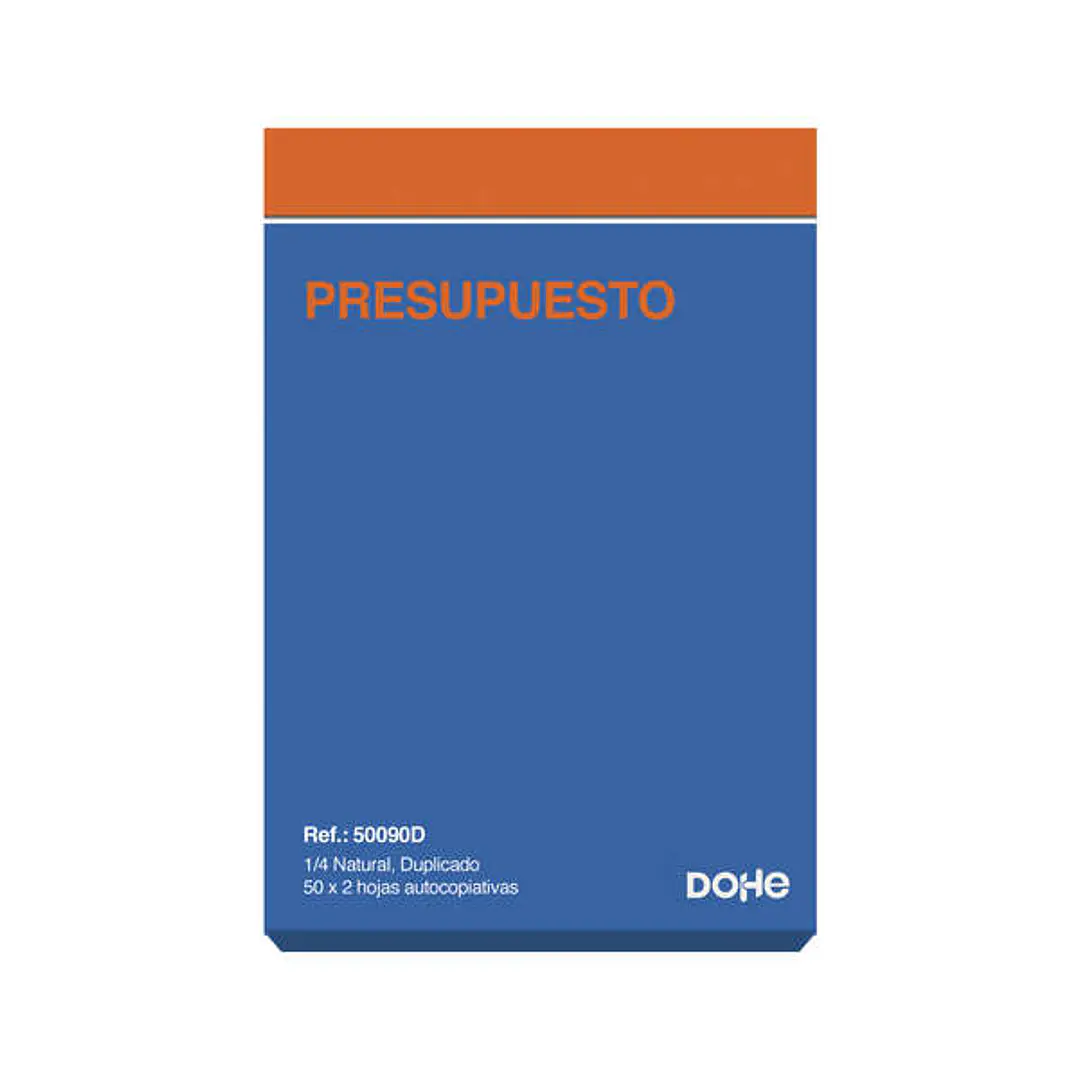 Dohe Talonarios Preimpresos a Dos Tintas en Papel Autocopiativo - 100 Hojas - Cuarto Natural - Duplicado 1