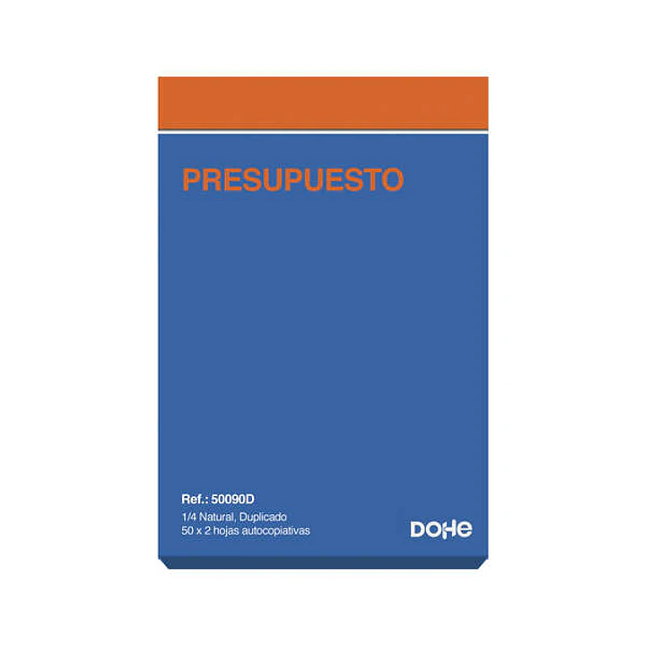 Dohe Talonarios Preimpresos a Dos Tintas en Papel Autocopiativo - 100 Hojas - Cuarto Natural - Duplicado 1