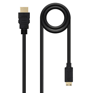 Nanocable Cable HDMI v1.3 Macho a Mini HDMI Macho 1.80m - Color Negro