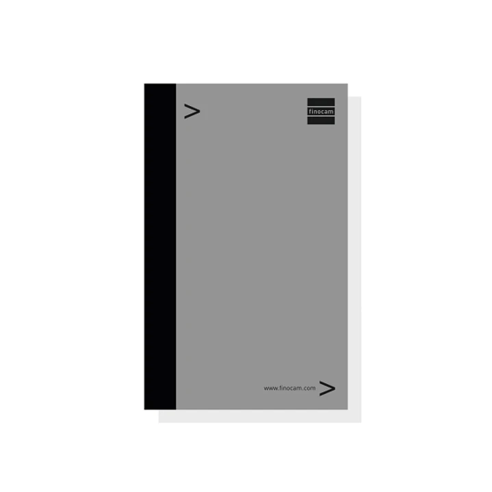 Finocam Bloc de Notas para Agendas Duo - Formato E5 - 117x5x181mm - Color Gris 1
