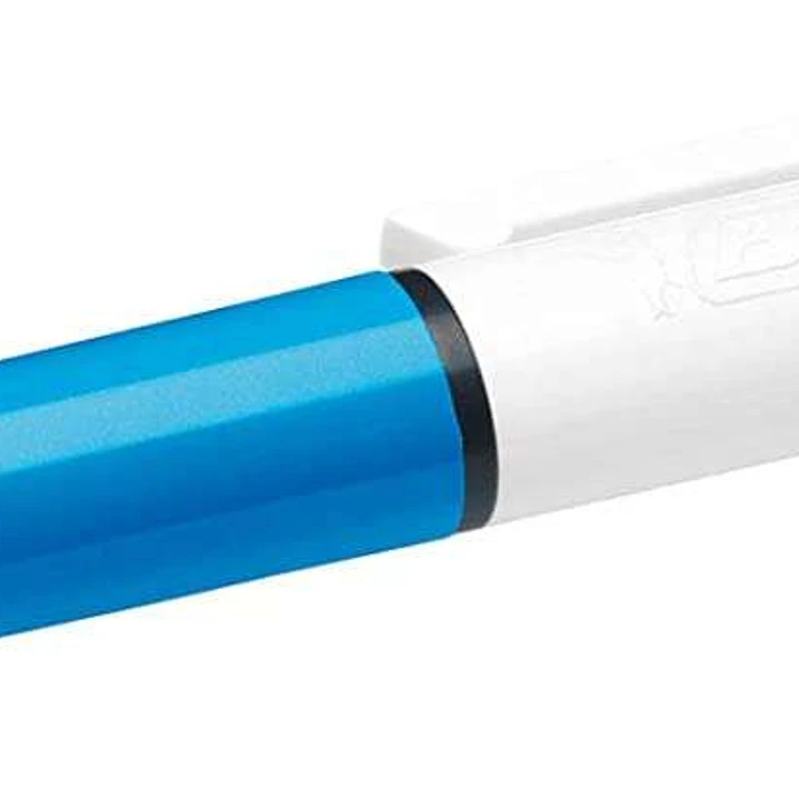 Bic 4 Colours Mini Boligrafo de Bola Retractil - Punta Media de 1mm - Trazo de 0.4mm - Tinta con Base de Aceite - Cuerpo Blanco/Azul - 4 Colores 1