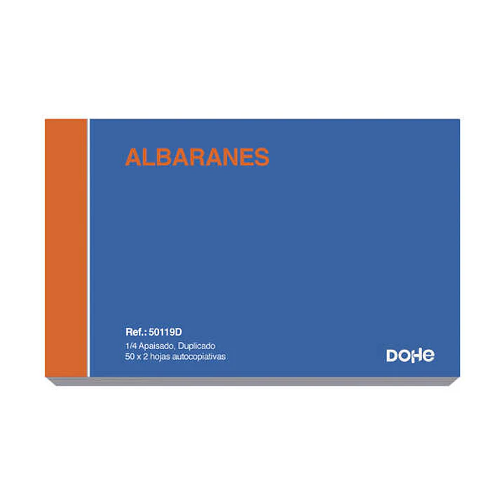 Dohe Talonarios Preimpresos a Dos Tintas en Papel Autocopiativo - 100 Hojas - Cuarto Apaisado - Duplicado 1