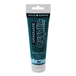 Daler Rowney Graduate Pintura Acrilica - Tubo de Plastico - 120ml - Color Verde Ftalo