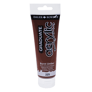 Daler Rowney Graduate Pintura Acrilica - Tubo de Plastico - 120ml - Color Sombra Tostada