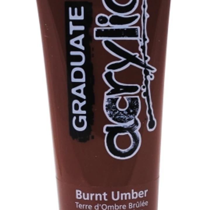 Daler Rowney Graduate Pintura Acrilica - Tubo de Plastico - 120ml - Color Sombra Tostada 1
