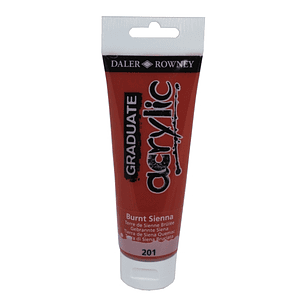 Daler Rowney Graduate Pintura Acrilica - Tubo de Plastico - 120ml - Color Siena Quemada