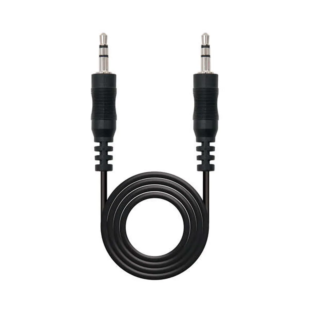 Nanocable Cable Audio Estereo Jack 3.5mm Macho a Jack 3.5mm Macho 5m - Color Negro 1