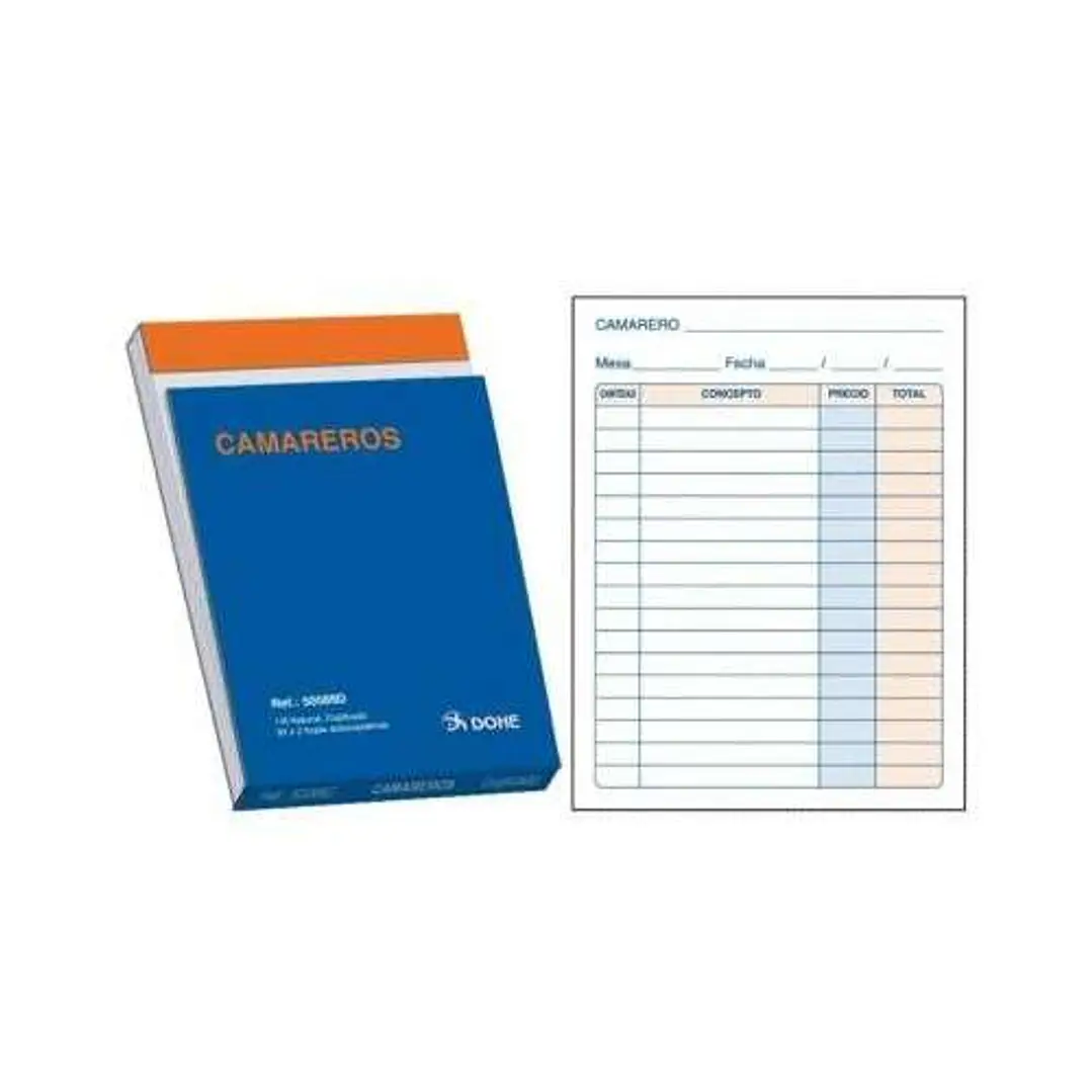 Dohe Talonario de Comandas Duplicado a 2 Tintas 50x2 Hojas - Octavo Natural 1