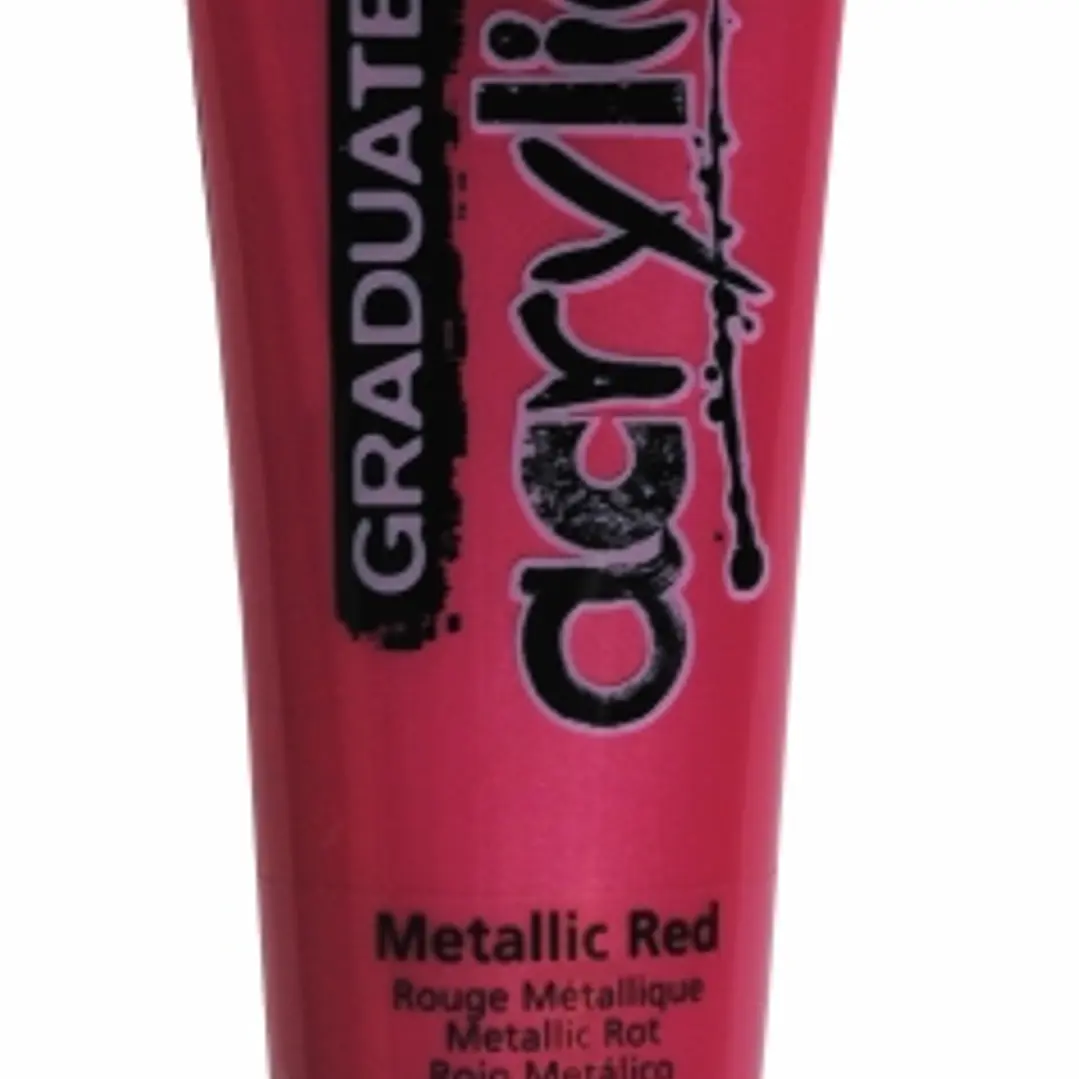 Daler Rowney Graduate Pintura Acrilica - Tubo de Plastico - 120ml - Color Rojo Metalico 1