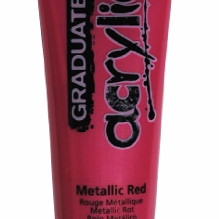 Daler Rowney Graduate Pintura Acrilica - Tubo de Plastico - 120ml - Color Rojo Metalico 1