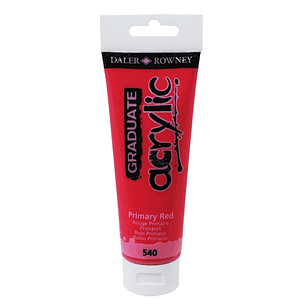 Daler Rowney Graduate Pintura Acrilica - Tubo de Plastico - 120ml - Color Rojo Primario