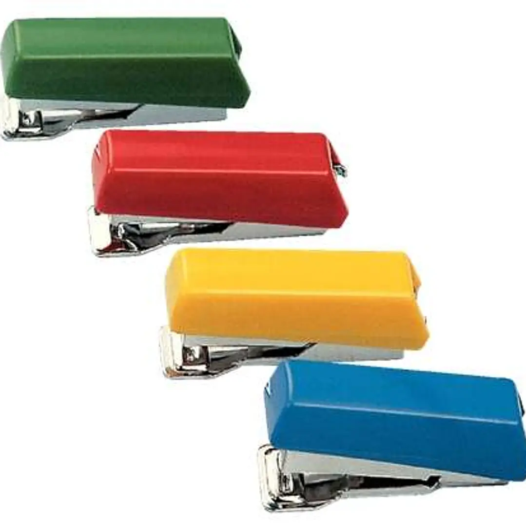 Petrus 202 Grapadora Bambina + 1 Caja de Grapas 202 - Hasta 5 Hojas - Longitud 5cm - Colores Surtidos 1