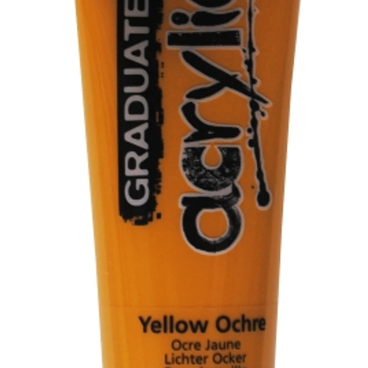 Daler Rowney Graduate Pintura Acrilica - Tubo de Plastico - 120ml - Color Ocre Amarillo 1