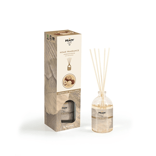 Prady Ambientador Mikado Crema de Avellanas - Frasco de Cristal 100 ml y Varitas Difusoras