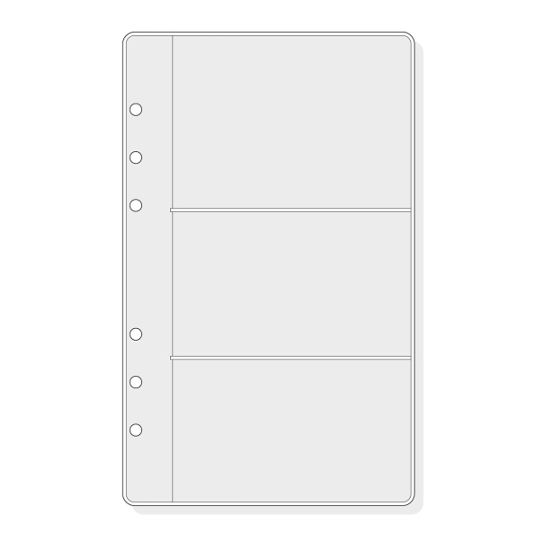 Finocam R566 Pack de 6 Fundas Portatarjetas para Agendas Open - Formato 500 - 120x2x182mm - PVC - Color Gris Claro 1