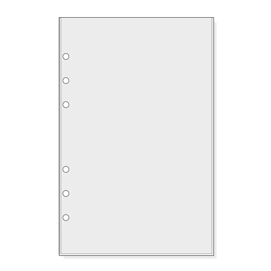 Finocam R565 Pack de 6 Fundas para Agendas Open - Transparentes - Formato 500 - 120x2x182mm - PVC - Color Gris Claro 1