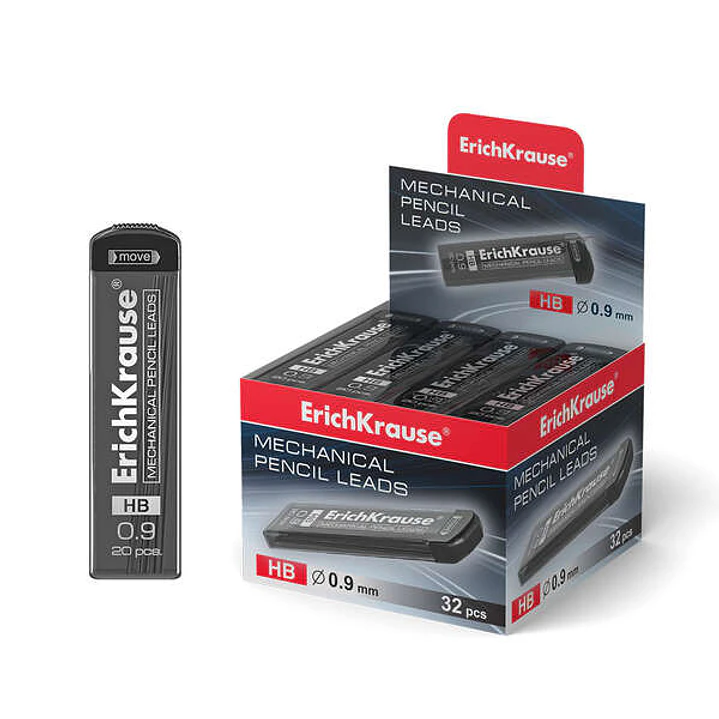 Erichkrause Pack de 20 Minas HB de Recambio para Portaminas - Grosor 0.9mm - Color Negro 1