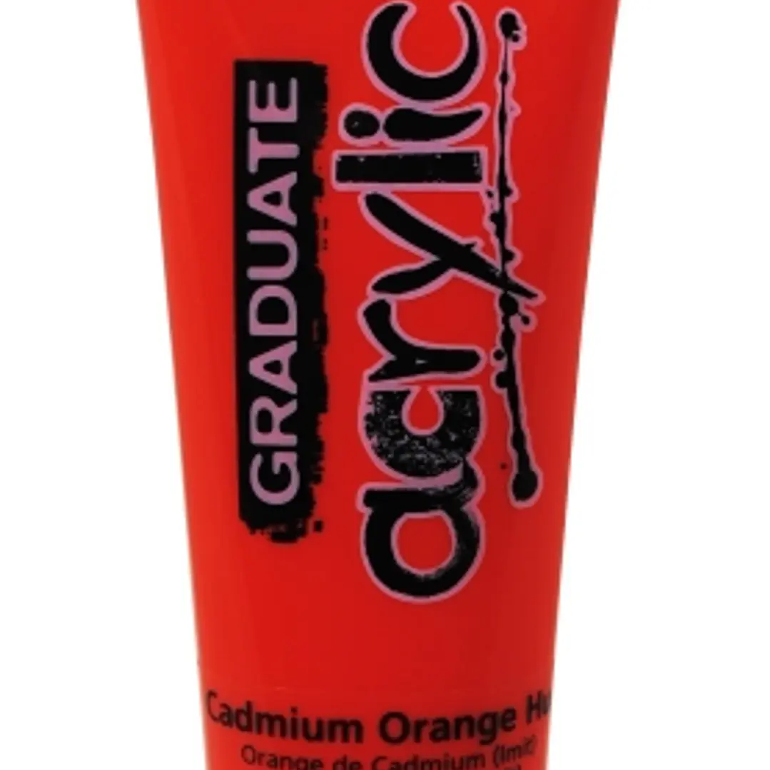 Daler Rowney Graduate Pintura Acrilica - Tubo de Plastico - 120ml - Color Naranja de Cadmio 1