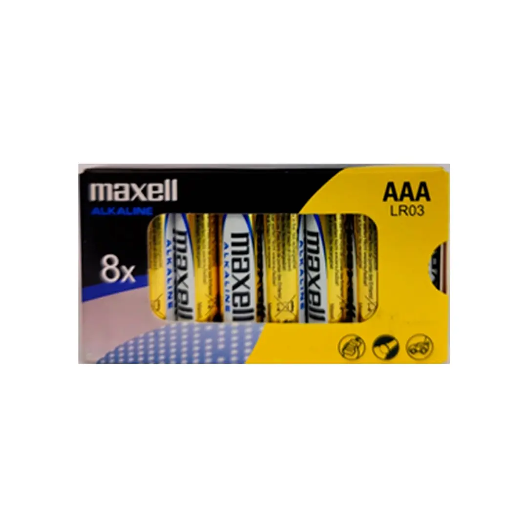 Maxell Pack de 8 Pilas Alcalinas LR03 AAA 1.5V 1