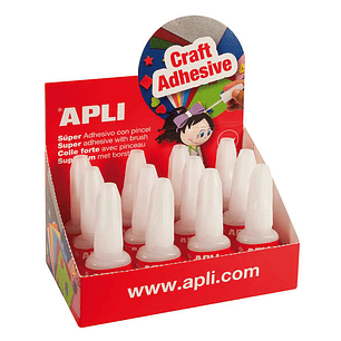 Apli Super Adhesivo Instantaneo 10gr con Pincel Aplicador - Secado Rapido - Facil Aplicacion - Resistente al Agua - Transparente