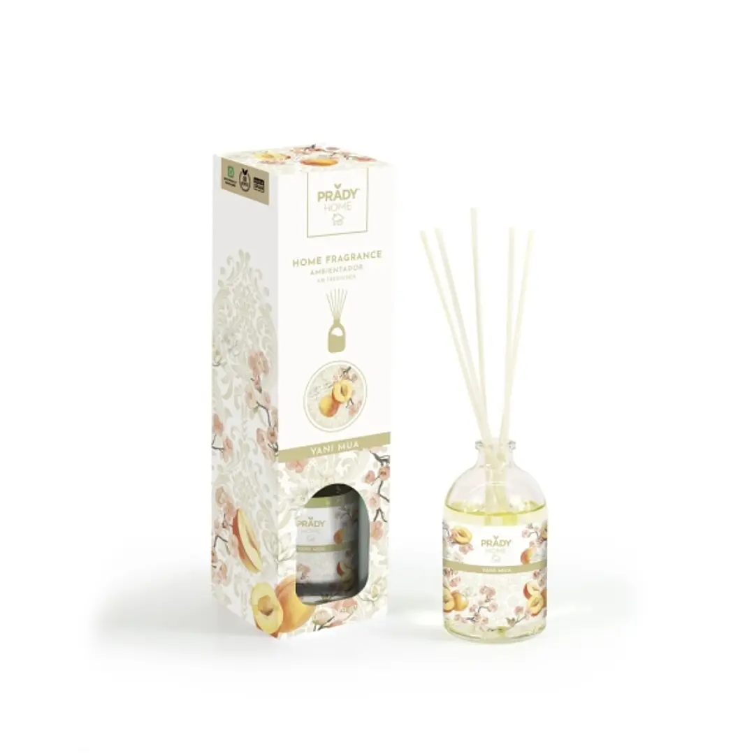 Prady Ambientador Mikado Yani Mua - Frasco de Cristal 100 ml y Varitas Difusoras 1