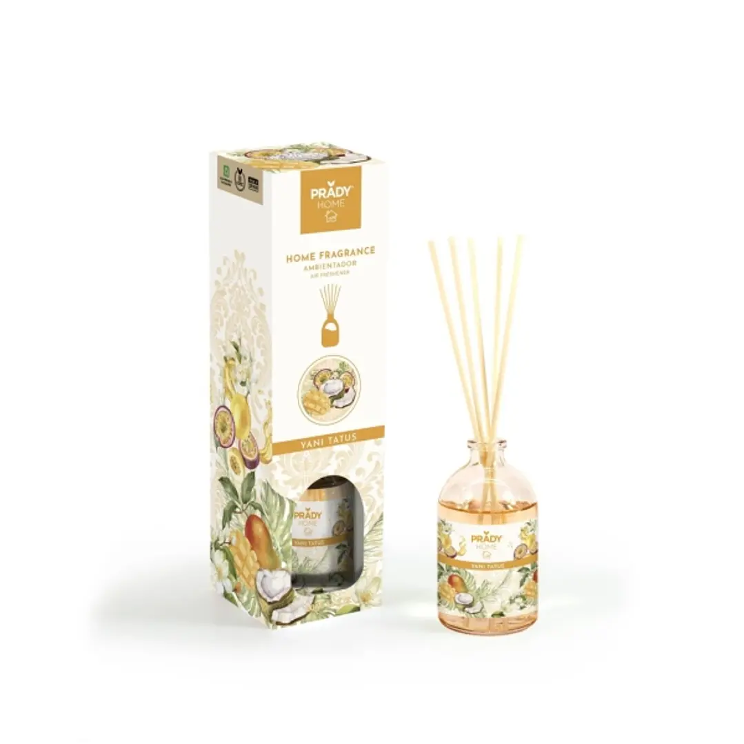 Prady Ambientador Mikado Yani Tatus - Frasco de Cristal 100 ml y Varitas Difusoras 1