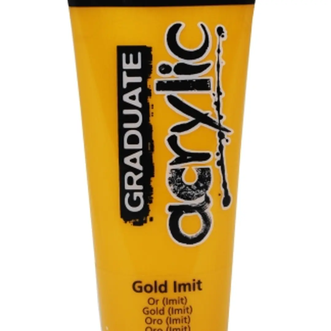 Daler Rowney Graduate Pintura Acrilica - Tubo de Plastico - 120ml - Color Imitacion Oro 1