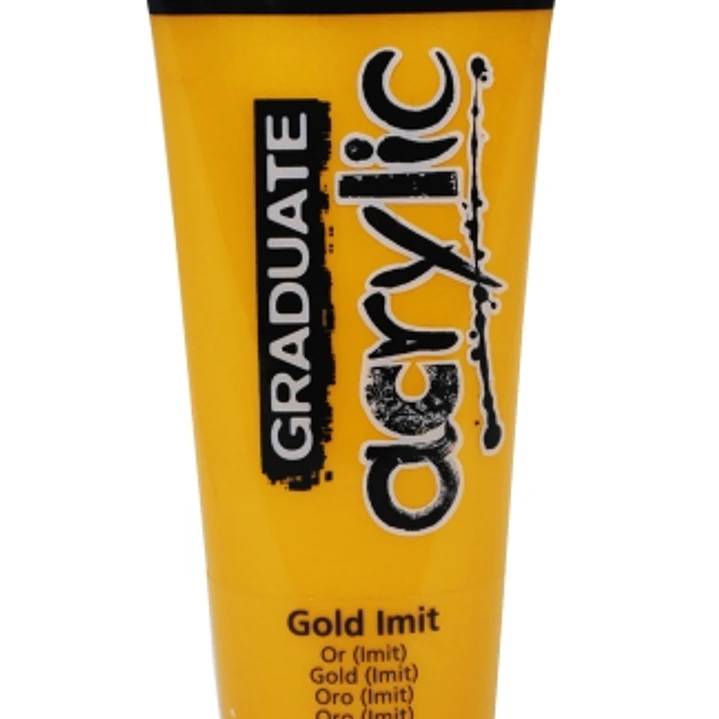 Daler Rowney Graduate Pintura Acrilica - Tubo de Plastico - 120ml - Color Imitacion Oro 1