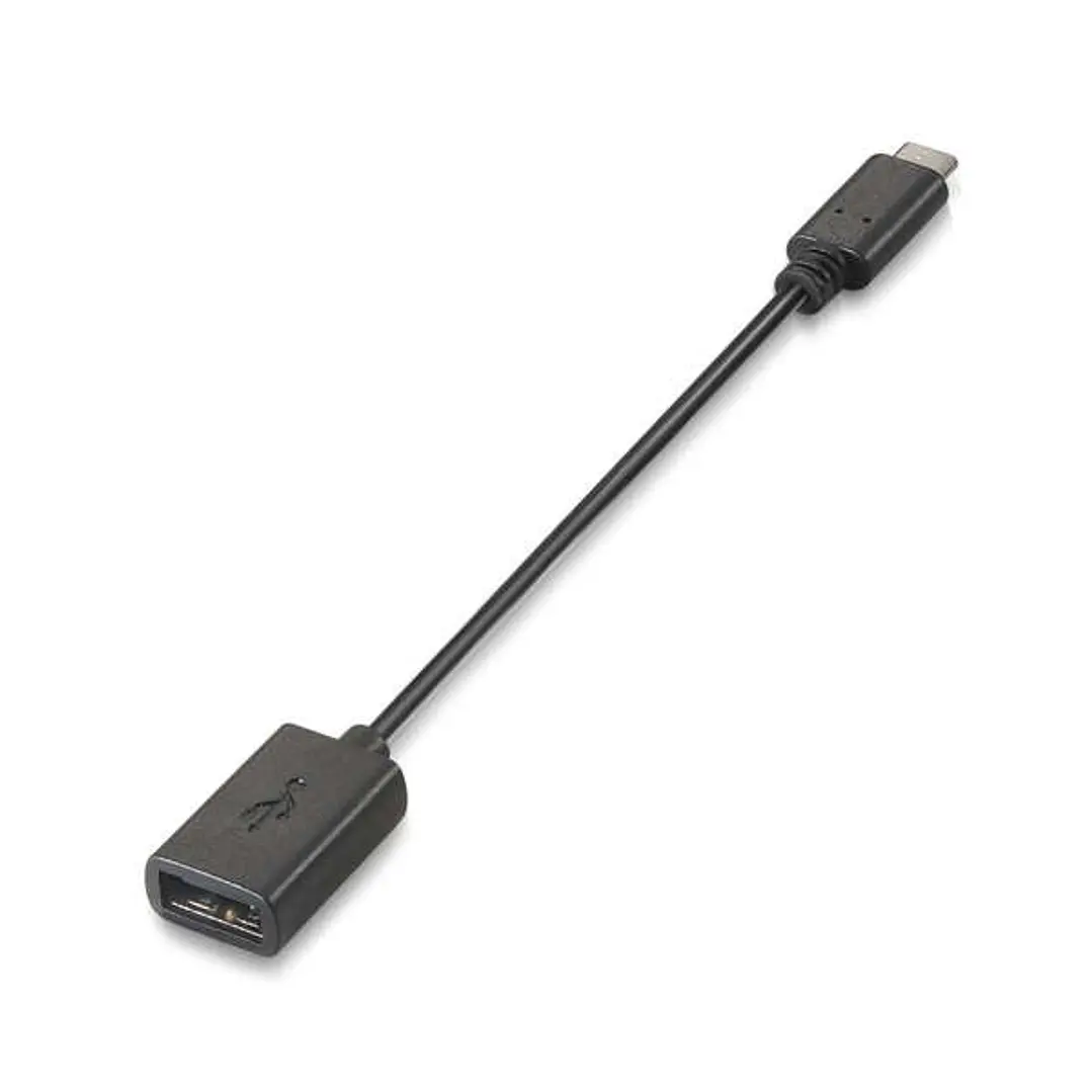 Aisens Cable USB 2.0 3A - Tipo USB-C/M-A Hembra - 15cm - Color Negro 1