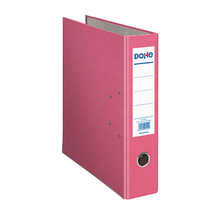 Dohe Archivador de Palanca Tamaño Folio - Lomo Ancho 70mm - Ollao, Rado y Tarjetero en el Lomo - Carton Forrado con Polipropileno - Cantoneras Metalic