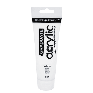 Daler Rowney Graduate Pintura Acrilica - Tubo de Plastico - 120ml - Color Blanco Titanio