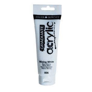 Daler Rowney Graduate Pintura Acrilica - Tubo de Plastico - 120ml - Color Blanco de Mezcla