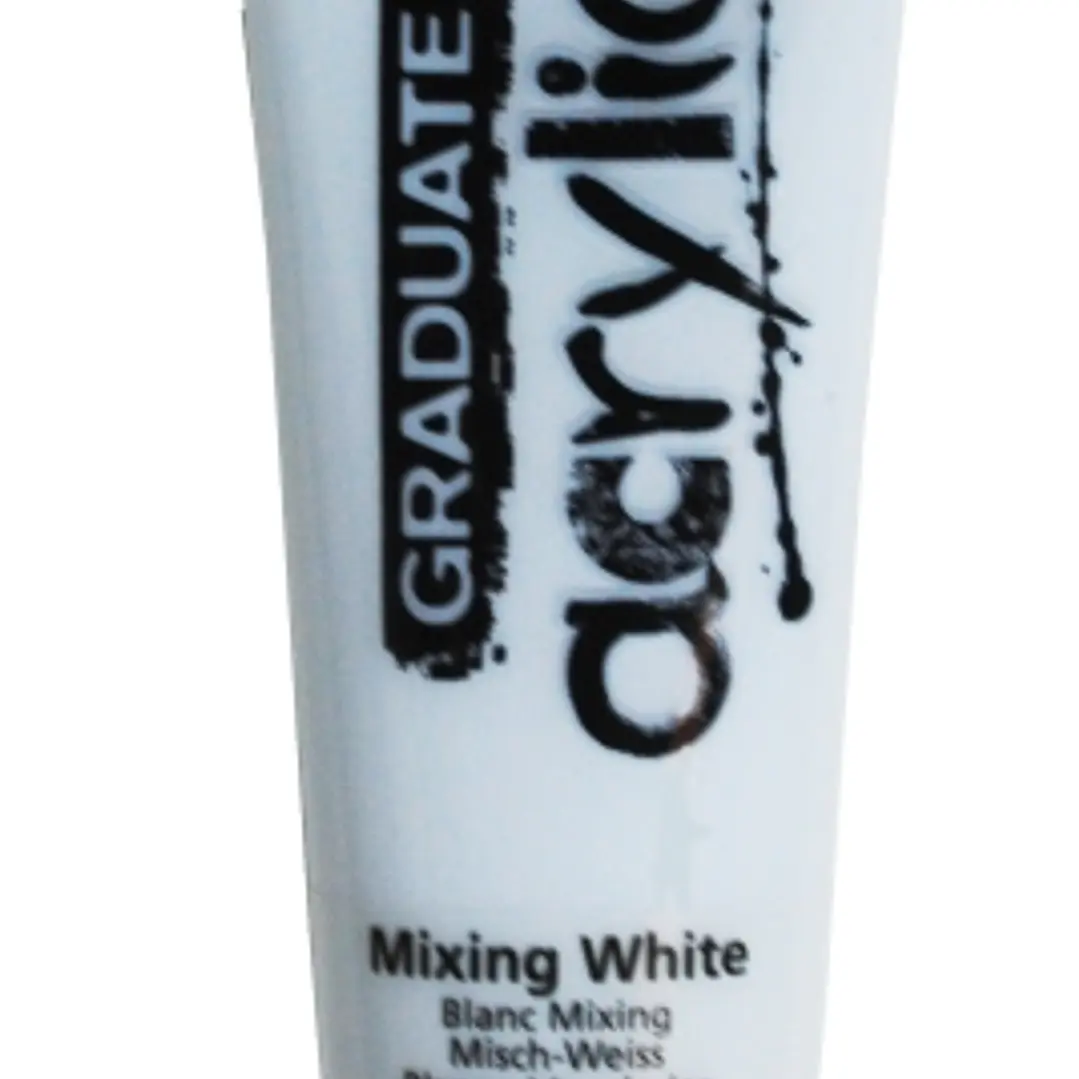 Daler Rowney Graduate Pintura Acrilica - Tubo de Plastico - 120ml - Color Blanco de Mezcla 1