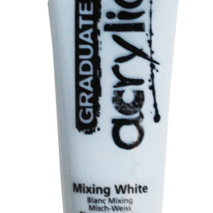 Daler Rowney Graduate Pintura Acrilica - Tubo de Plastico - 120ml - Color Blanco de Mezcla 1