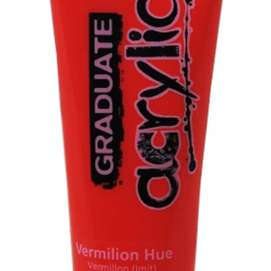 Daler Rowney Graduate Pintura Acrilica - Tubo de Plastico - 120ml - Color Bermellon 1