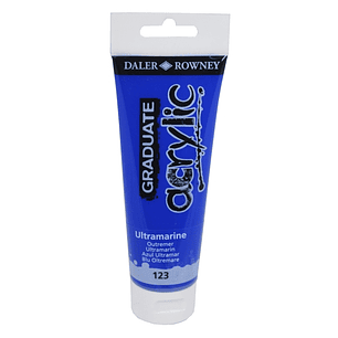 Daler Rowney Graduate Pintura Acrilica - Tubo de Plastico - 120ml - Color Azul Ultramarino