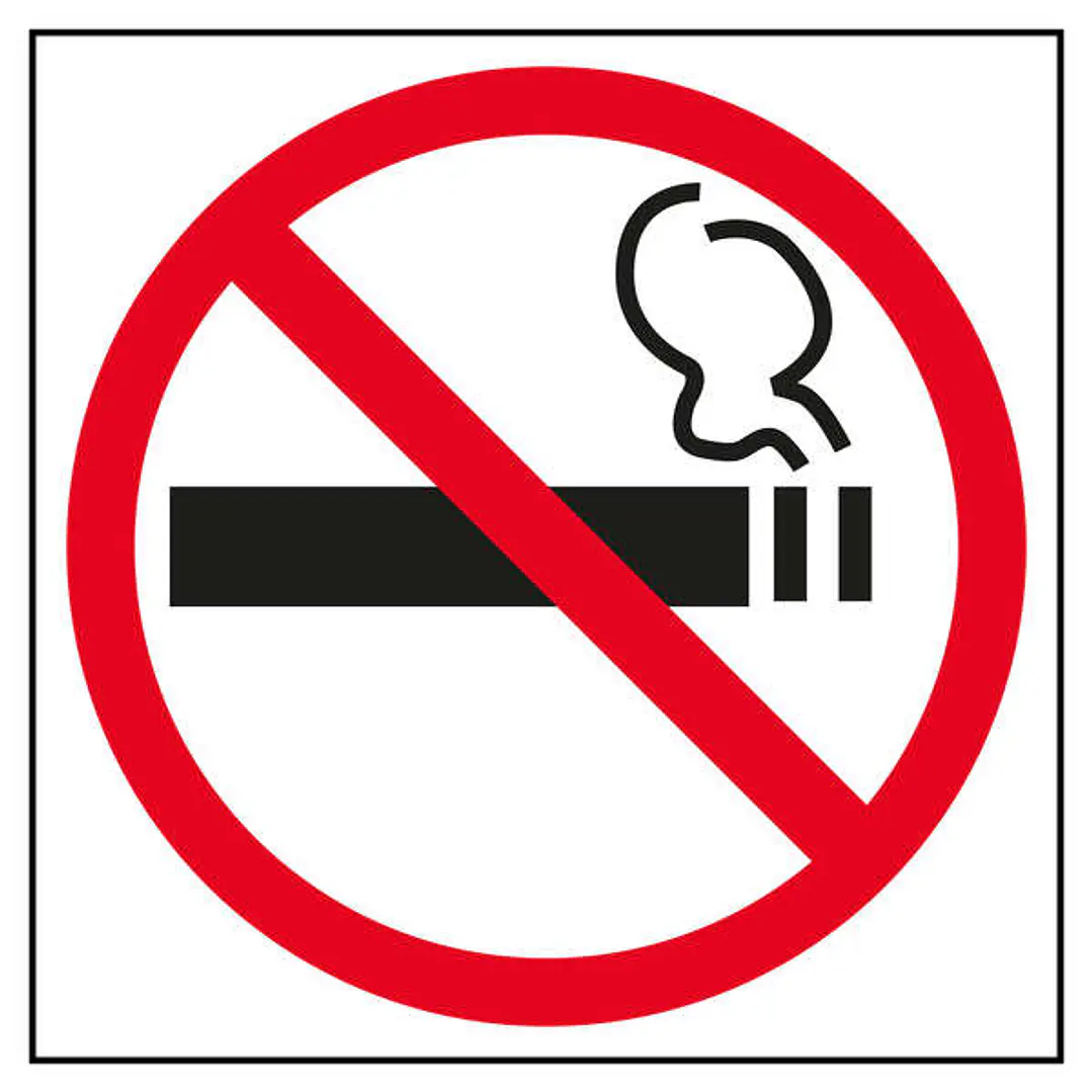 Apli Pegatina en PVC de Señalizacion Prohibido Fumar 114x114mm - Adhesivo Permanente 1