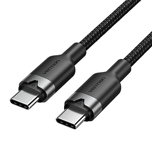 Vention Cable USB-C a USB-C 3A 60W - 1m - Trenzado - Color Negro