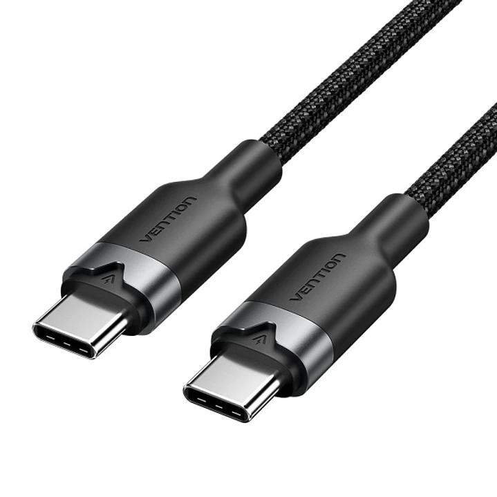 Vention Cable USB-C a USB-C 3A 60W - 1m - Trenzado - Color Negro 1
