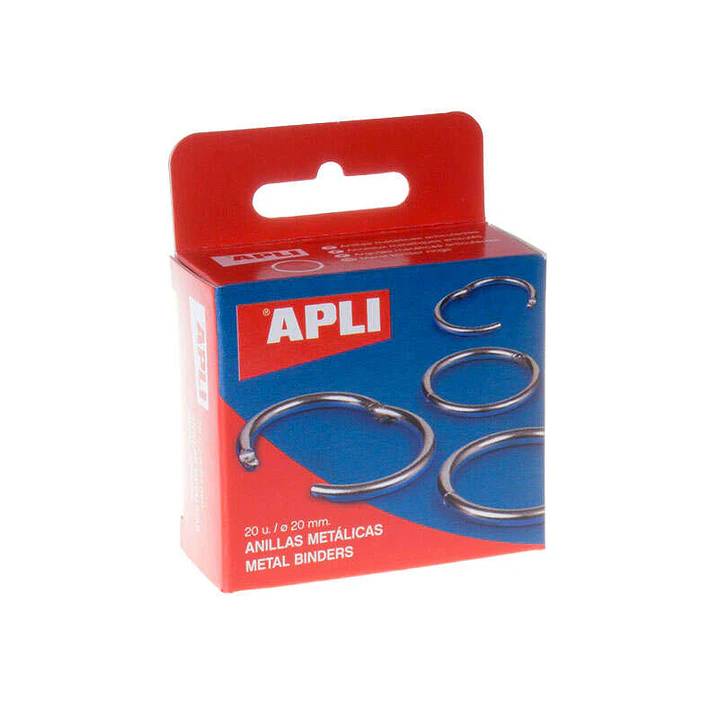Apli Pack de 20 Anillas Metalicas Articuladas Ø20 mm 1