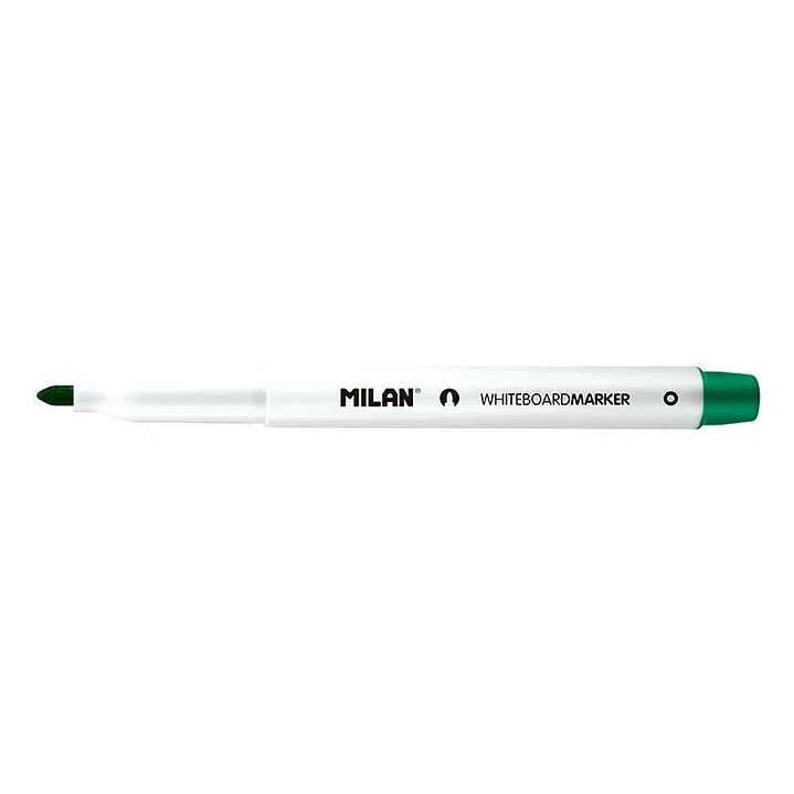 Milan Rotuladores para Pizarra Blanca con Punta Redonda - Punta 3.7 mm - Tinta a Base de Alcohol - Borrable en Seco - Color Verde 1