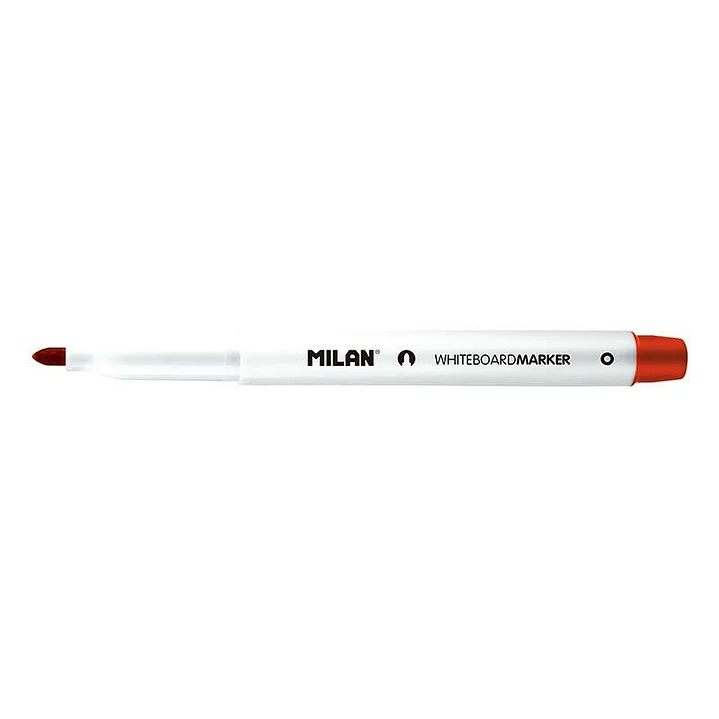 Milan Rotuladores para Pizarra Blanca con Punta Redonda - Punta 3.7 mm - Tinta a Base de Alcohol - Borrable en Seco - Color Rojo 1