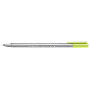 Staedtler Triplus Fineliner 334 Rotulador de Punta Fina - Trazo de 0.3mm - Tinta Base de Agua - Color Verde Lima