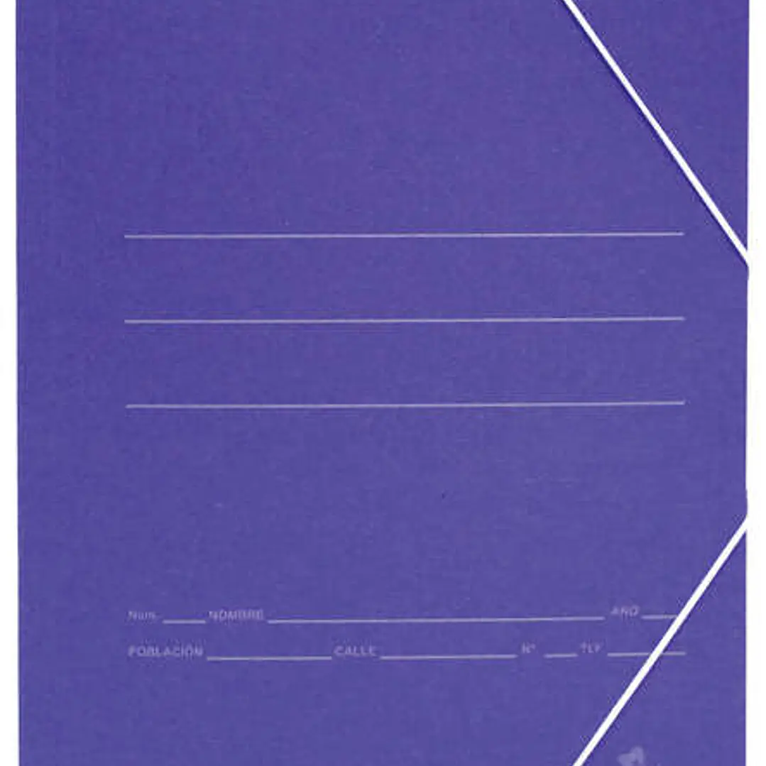 Mariola Carpeta de Carton Sencilla Folio 500gr/m2 - Medidas 34x25x1cm - Cierre con Goma Elastica - Color Azul mate 1